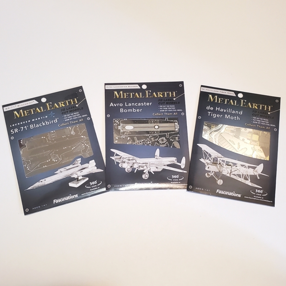 Metal Earth - Bundle of 3 Plane Model Kits